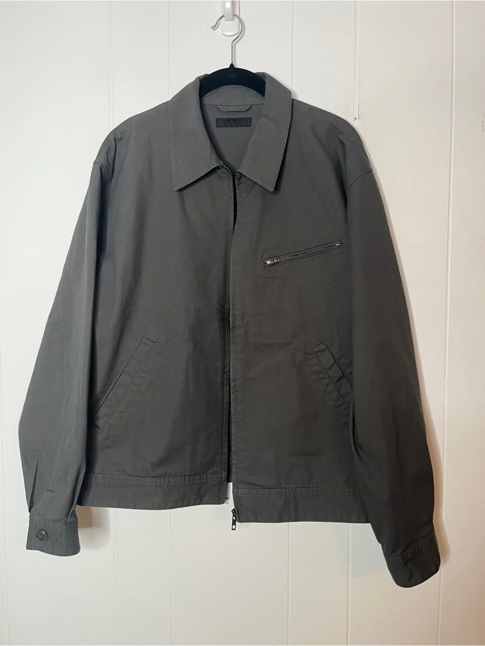 Uniqlo Dark Gray Zip-Front Harrington Jacket Size L